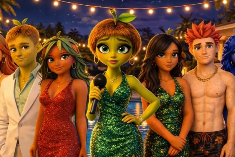 Fruit Love Island Characters Closeup