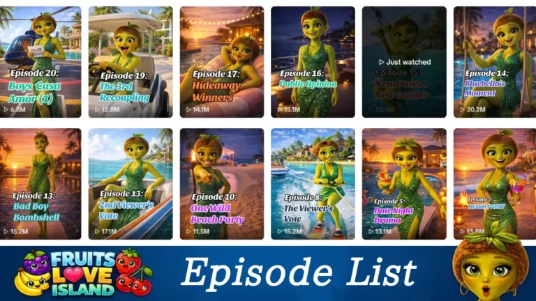 Fruit Love Island Episode List